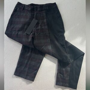 Disturbia Black Grey and Purple Plaid Women’s Trousers size 8 UK